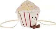 [Apricot Lamb] Caramel Popcorn Plush Shoulder Bag for Kids, Teen Girls Boys, Fashion Handbags, 9 Inches, Yellow