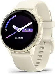 [Garmin] vívoactive® 6, GPS Smartwatch, Lunar Gold with Bone Band