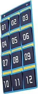 ROMISBABA Hanging Storage Bag for Cell Phones Calculators Jewelry Organizer Non Woven Space Saving Wall Mounted Pocket Chart for Classroom and Home Use