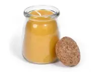 100% Pure Beeswax Glass Jar Candle with Cork Lid, Choose Your Scent and Size