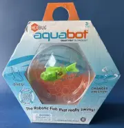 Hexbug Aquabot Smart Fish Robotic Swimming GREEN Fish Toy NIB