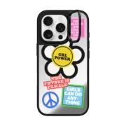 iPhone 16 Pro Mirror Ring Stand Case MagSafe Compatible Girl Power by Quotes by Christie