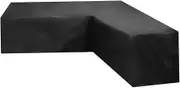 BESPORTBLE Outdoor Corner Sofa Cover Sectional Couch Protector for Patio Furniture Shape Design with Fastening Drawstring Straps Easy to Clean and Durable
