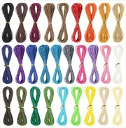 35 Colors 1Mm Waxed Polyester Cord Bracelet Cord Wax Coated Thread for Jewelry M