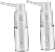 LIFKOME 2 Pcs Portable Plastic Powder Spray Bottle for Hairdressing and Makeup Refillable Travel Sprayer with Long Nozzle for Accurate Dispensing Go Use