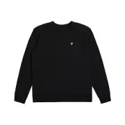 Brixton Mens B-Shield Crew Pullover Cotton Crewneck Sweatshirt Black Size XS