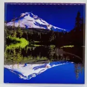 Mount Hood Oregon Ceramic Tile Trivet Coaster Travel Souvenir 4" x 4"
