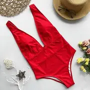 [NC] Fashion Sexy Ladies Women's Deep V Swimsuit One Piece Swimsuit Halter Beach Wearing Swimsuit