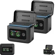 Battery Charger Set for Insta360 X5, Portable for Insta360 x5 Utility Fast Charge Case, Simultaneous Charging of 2 Batteries, with Misro SD Card Slots for Travel,Outdoor (2Pcs)
