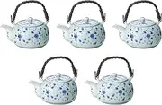 Set of 5, Rose Mai No. 5 Earthen Bottle [5.1 x 3.7 x 3.7 inches (600 cc)] | Arita Yaki Pot, Setomonohonpo