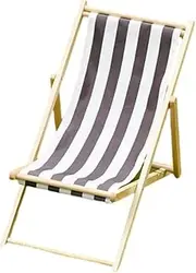 Home Adjustable Sling Chair Natural Frame, Natural Canvas Outdoor Wooden Patio Lounge Chair Beach Sling Chair Set Height Portable Reclining Beach Chair Solid,E