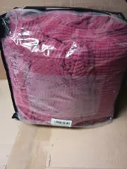 New Subrtex 1 Piece XL Sofa Cover Stretch Textured Jacquard Wine Red Free Shipp