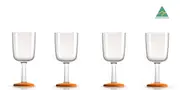 x4 Marc Newson Tritan® Forever Unbreakable Non Slip Wine 300ml Cadmium Orange