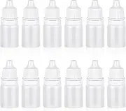 Luxiremi 12pcs 5ml Plastic Dropper Bottles, Empty Eye Dropper Bottle with Cap and Funnel, White, Squeezable Bottle for Eye Drops