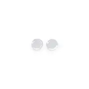 [Phoebe Philo] Phoebe Philo-Silver Medallion Dish Sterling Earrings-Donna OS OS