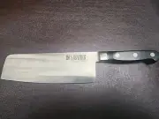 Sabatier Professional 7" Blade Chef Oriental Cleaver France Black Handle- 11.5"