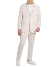 Kenneth Cole Reaction Men's Stretch Linen Solid Suit 8A 2401