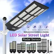 LED Street Light Solar Power with Pole Remote Control Garden Radar Sensor IP65
