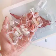 5/10pcs Candy Shape Transparent Jewel Case Mini Jewelry Storage Box Container