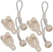 Holibanna 4Set Spring Locking Cord for Outdoor Roller Blinds Wind Resistant Bungee Kit with End Caps Easy Installation Spring Cord for Window Components and Sunshade Parts