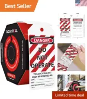 Waterproof Safety Tags Roll - 250 OSHA Compliant DANGER Signs for Easy Use