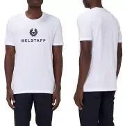 Belstaff Signature T-Shirt Retro Cotton Phoenix Logo Tee Regular Shirt White S