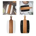 Cutting Board Wood Marble Rectangle Cooking BBQ Cheese Board Easy to Clean