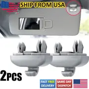 2x Sun Visor Clips Bracket 8U0857562A For Audi A3 A4 A5 Q3 Q5 A7 S3 S4 S5 (Gray)