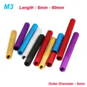 M3 Threaded Studs Aluminum Alloy Reticulation Threaded Rods Fixed Spacing 6-60mm