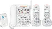 VTech CareLine Corded-Cordless Bundle - NBN Ready Phone System - Corded deskset Plus 2 Cordless handsets