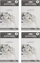 Hosley® Gardenia Scented Sachet - Set of 12, Sachets for Drawers or Closets, Ideal for Wedding, Special Occasions, Party Favors, Spa and Aromatherapy (1 oz Each)