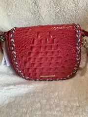 NWT Brahmin Mini Sonny Ribbon Botany Leather Crossbody Bag