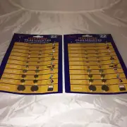 Battery VALUE Pack Assorted 44 Button Cell Batteries 2 Cards Free Shipping