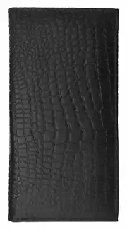 Genuine Leather PLAIN Checkbook Cover Crocodile Black NEW!!!