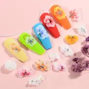 3D Acrylic Flowers Nail Art Charm Handmade Mixing Designs of Summer Flower 4pcs