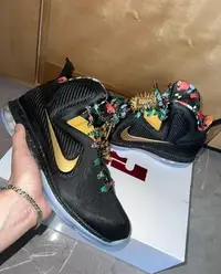 在飛比找Yahoo!奇摩拍賣優惠-現貨- Nike 詹姆斯9 LBJ9 黑金 王座  复刻 篮