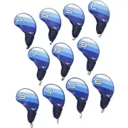 Mizuno Golf Iron Headcover Set 11pc Tour Series Numbered White Blue 5LGH2514
