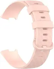 [DAYHOM] Soft TPU Sport WatchBands Fit for Fitbit Charge 3/4 Smart Watchdurable Strap Wristband Fit for Fitbit Charge 3 Charge 4 Watch Accessory(10,Silver Buckle_L)