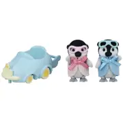 Calico Critters #CC2063 PENGUIN BABIES RIDE N PLAY New in Box