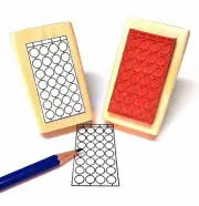 Violin, Cello, Viola and Bass String Fingerboard Diagram Rubber Stamp
