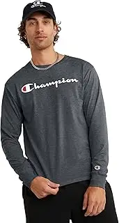 [Champion] Men's Classic Long Sleeve Tee, Screen Print Script