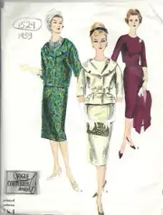 1959 Vintage VOGUE Sewing Pattern B34 DRESS & JACKET (1529)