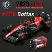 Bburago 1:43 2023 F1 Alfa Romeo Stake C43 #77 V.Bottas Diecast Model Car Toy New