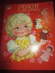 WHITMAN Vintage PEACHY & HER PUPPETS Paper DOLL BOOKLET - 1970's