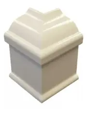 Plastx BB21 ABS Plastic White Baseboard Outside Corner Cover 6 Hx5-1/2 Dx8 W in.