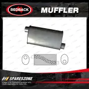 Redback Universal Muffler - 10" x 4" Oval 14" Long 2 1/4" Offset/Offset Megaflow