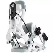 2025 Nidecker FLOW Fuse White Snowboard Bindings XL (11-14)