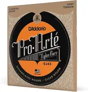 EJ43 Pro-Arté Normal Light Classical Guitar Strings D'Addario