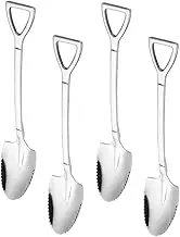 NAMOARLY 4pcs Stainless Steel Scraper Grapefruit Spoon Watermelon Scooper for Kitchen Fruit Slicer Serrated Edges Set for Juice Watermelon Baller