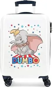 [Disney] Dumbo Multicoloured Cabin Suitcase 37 x 55 x 20 cm Rigid ABS Combination Lock 32 Litre 2.5 kg 4 Double Wheels Hand Luggage, Multicolour (Multicolor), 55 Centimeters, Children's Luggage